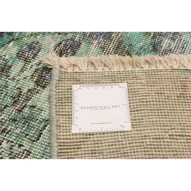 ECARPETGALLERY Hand-knotted Color Transition Light Green Wool Rug - 9'1 x 12'2