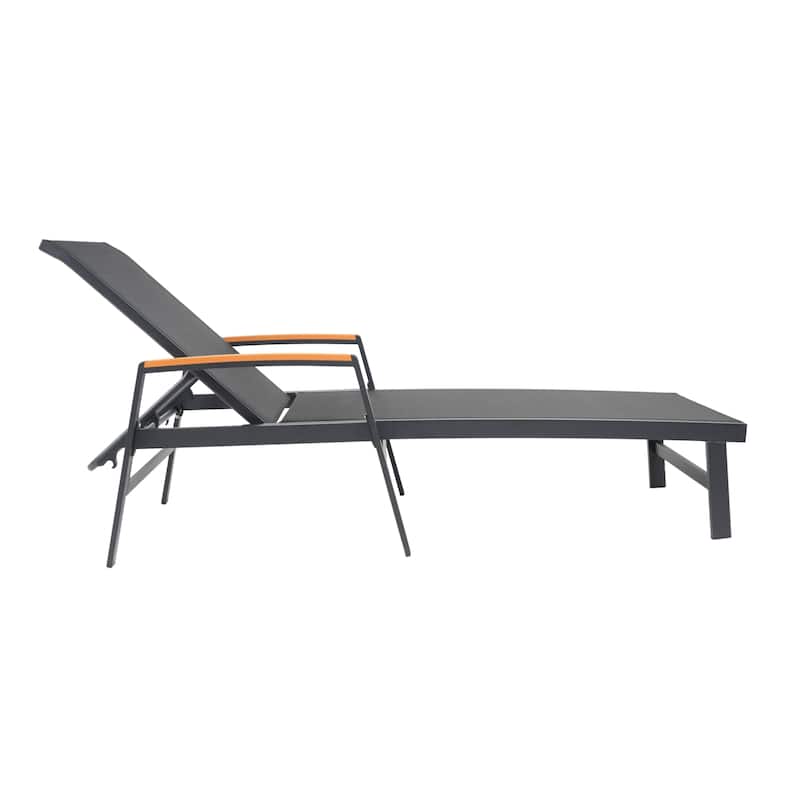 Oxton Outdoor Aluminum Chaise Lounge by Christopher Knight Home