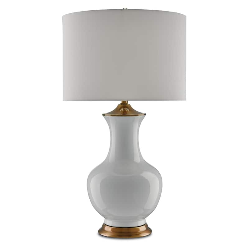 Currey & Company Lilou White Table Lamp - 31.5"h x 17"dia