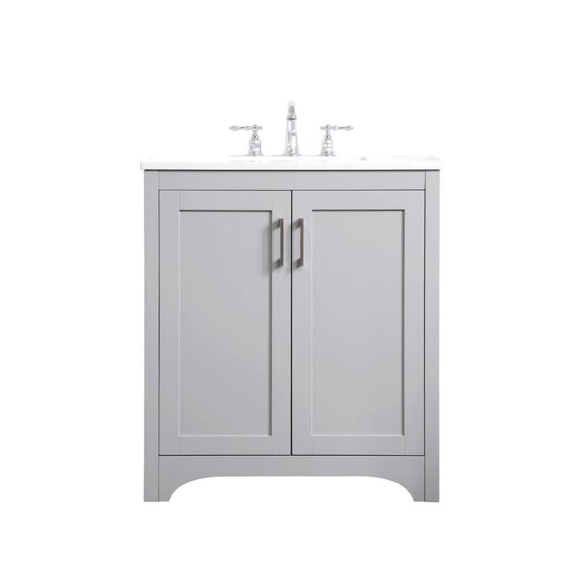 Elegant Lighting VF17030 Moore 30" Free Standing Single Basin Vanity - Grey