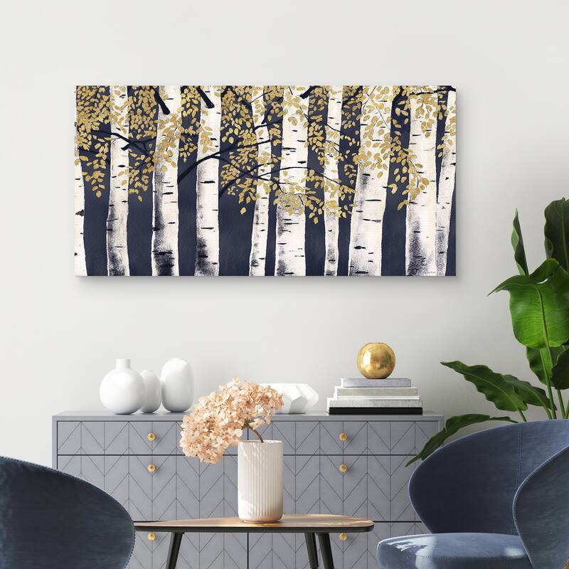 Fresh Forest Indigo Gold by James Wiens Canvas Art Print
