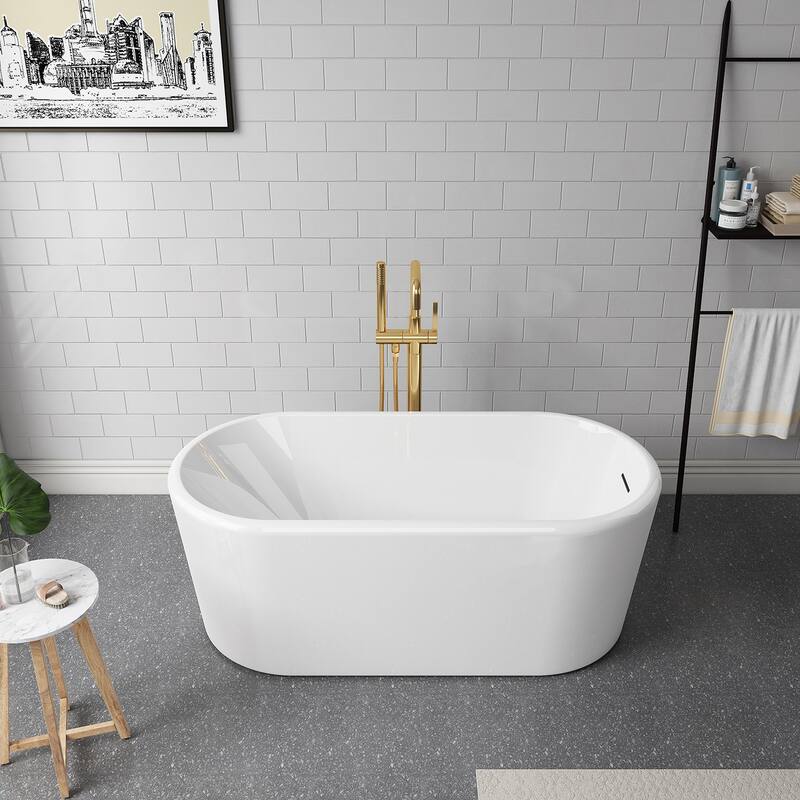 Miseno 257059-BAT Caserta 59" Free Standing Acrylic Soaking Tub with