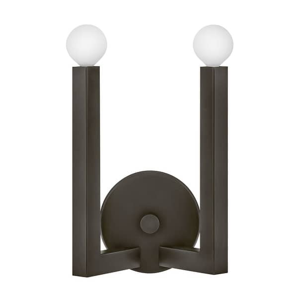 slide 2 of 11, Hinkley Lighting 45042 Ezra 2 Light 13" Tall Wall Sconce Black Oxide