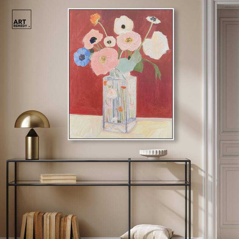 Anemones in a Vase I Canvas by Art Remedy