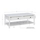 preview thumbnail 5 of 4, Linon Jowin White Wood 2 Drawer Coffee Table