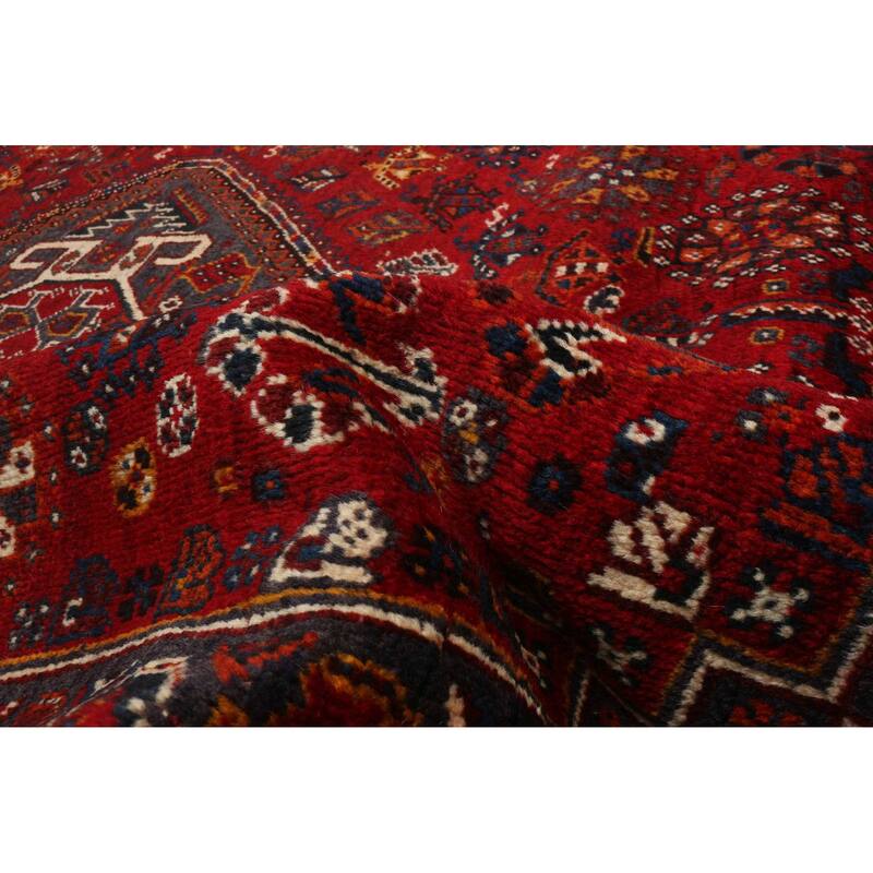 ECARPETGALLERY Hand-knotted Melis Vintage Red Wool Rug - 5'4 x 8'8