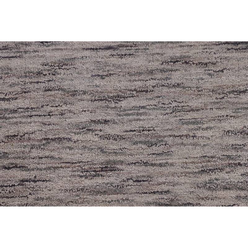 Striped Pink Gabbeh Oriental Area Rug Hand-Knotted Wool Carpet - 7'10" x 9'9"