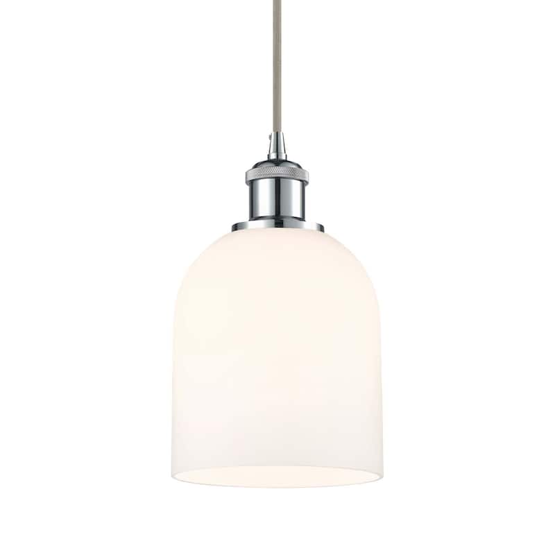 Innovations Lighting 516-1P-10-6 Bella Pendant Bella 6" Wide Mini - Polished Chrome / Glossy White