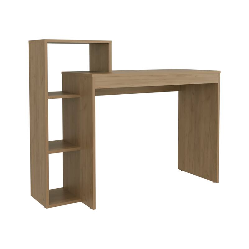 Compact 43" Computer Desk with 4 Shelves for Office Storage - Modern Design for Small Spaces and Organizing
