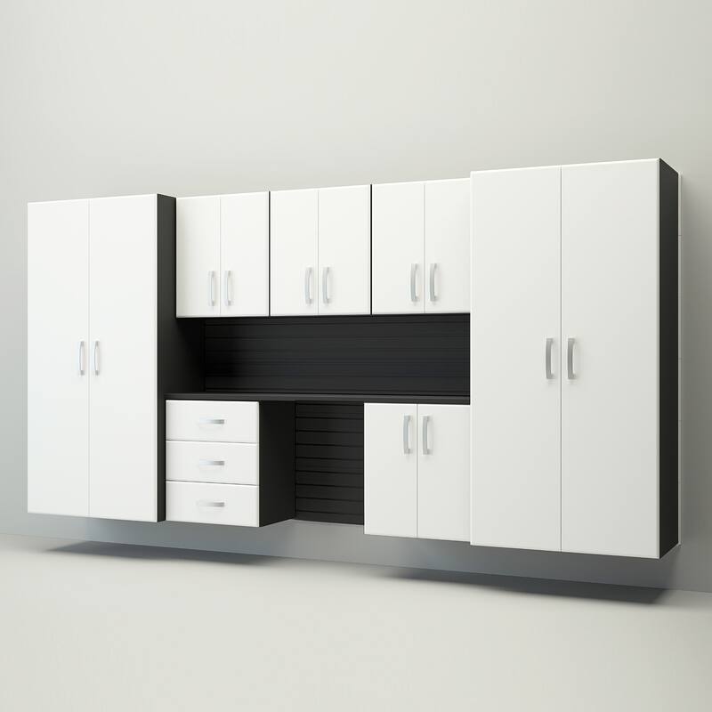 Flow Wall 8 Piece PVC Indoor Cabinet Deluxe Workstation