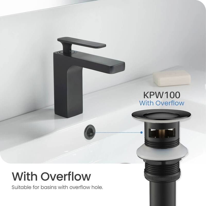 Pop Up Drain Stopper for Bathroom with Overflow