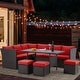 preview thumbnail 39 of 84, AECOJOY 7 Pieces Patio Furniture Set Outdoor Sectional Sofa Rattan Conversation Set