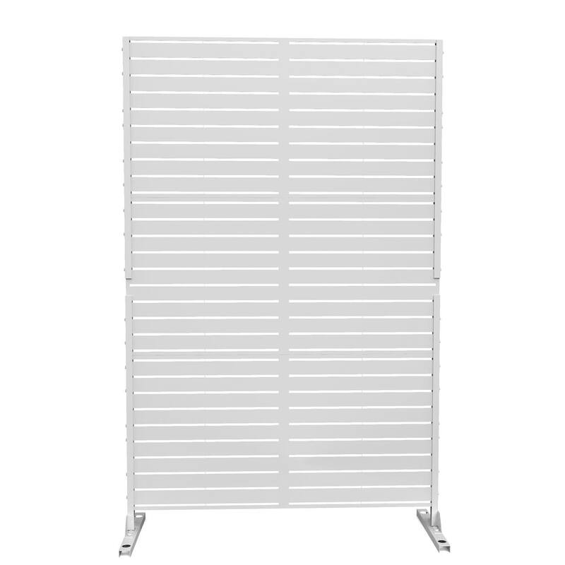 Free Standing Metal Privacy Screen Panel Decorative Outdoor Privacy Screen - 72"H x 47"W