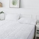 preview thumbnail 4 of 5, Waverly Cotton Quilted Dual Chamber 1.5 in. Feather Topper - White