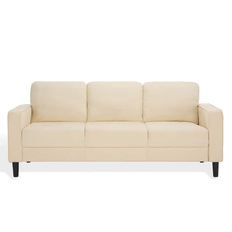 SAFAVIEH Couture Felicianya Modern 3 Seater Sofa - 77"W x 31"D x 34"H - Cream