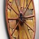 preview thumbnail 3 of 8, Designart 'Old Wooden Country Wheel' Oversized Rustic Wall CLock