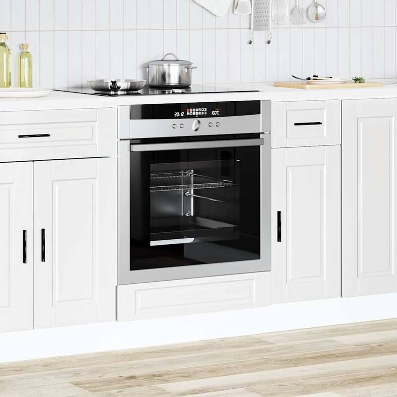 vidaXL Oven Cabinet White Engineered Wood Compact Adjustable Feet - 18.1 x 23.6 x 32.1