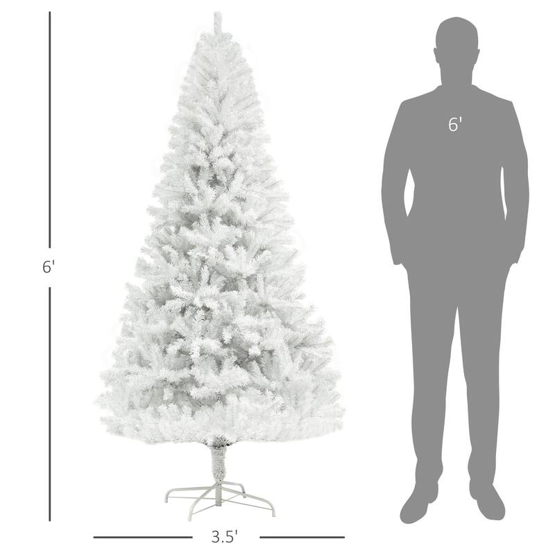 Realistic 6FT Pine-Shaped Artificial Christmas Tree with Easy Assembly