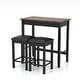 preview thumbnail 3 of 8, Gendt Industrial Walnut Wood 2-Tone 3-Piece Counter Height Table Set by Copper Grove