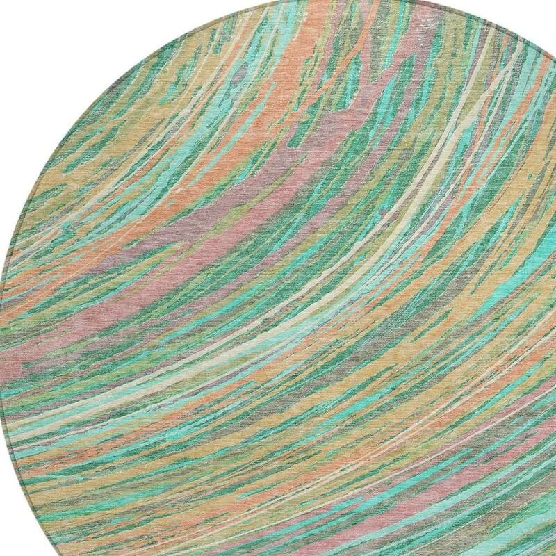 HomeRoots Abstract Transitional Rectangle Outdoor Rug