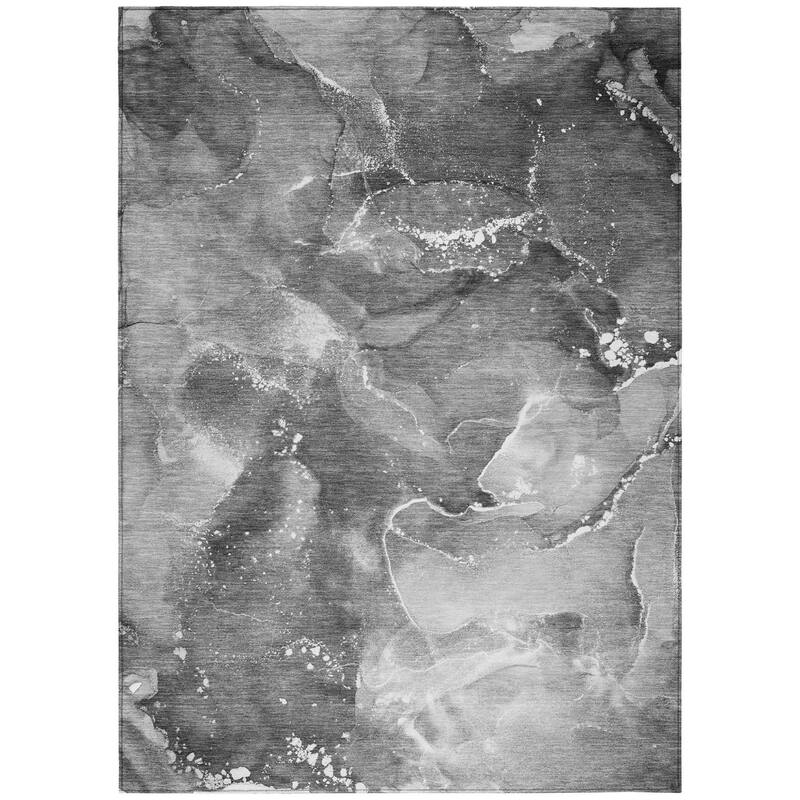 Alrim Modern Art-Inspired Weather Resistant Classic Meets Modern Outdoor Rug