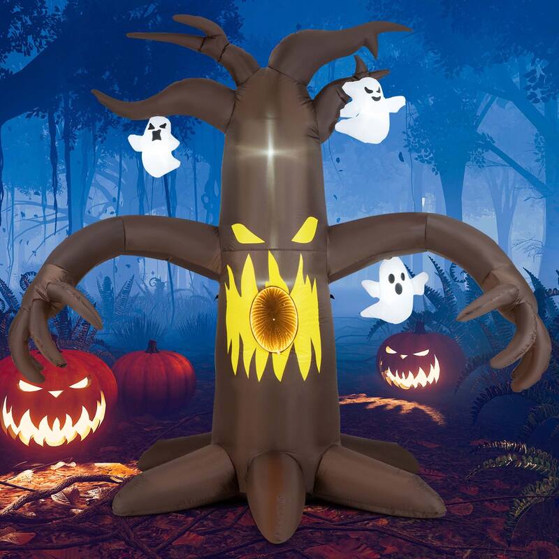 Costway 7.8 Ft Halloween Inflatables Scary Dead Tree Halloween - See Details