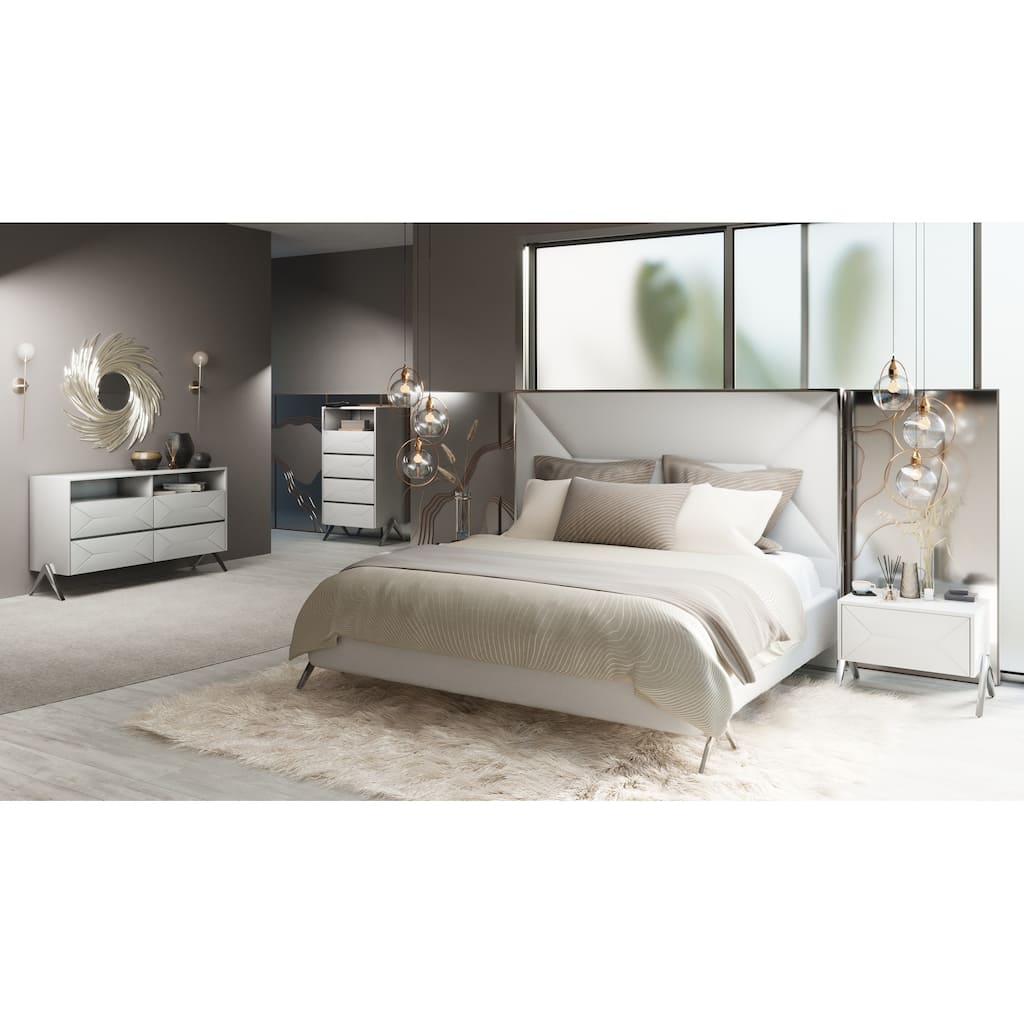 Modrest Candid Modern White Eastern King Bed