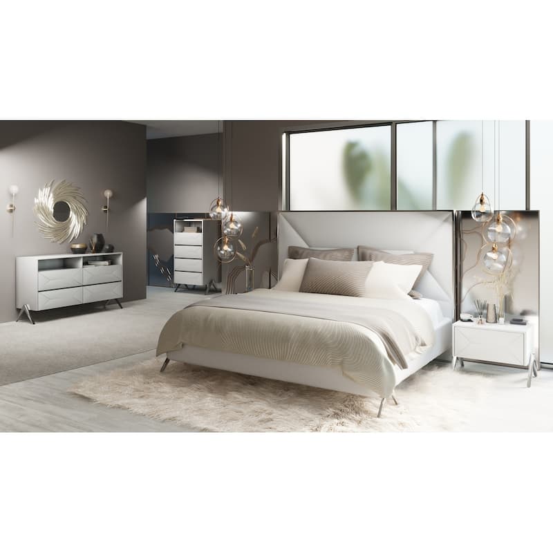 Modrest Candid Modern White Eastern King Bed