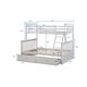preview thumbnail 32 of 30, Twin Over Full Bunk Bed with Storage Drawers, Wooden Bunk Bed with Ladder and Safety Guard Rails