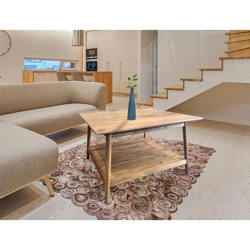 Acacia Wood 32" Square Coffee Table