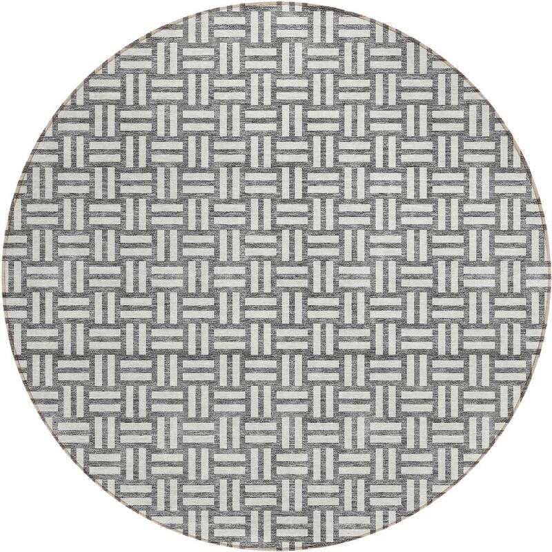 HomeRoots Geometric Transitional Rectangle Outdoor Rug