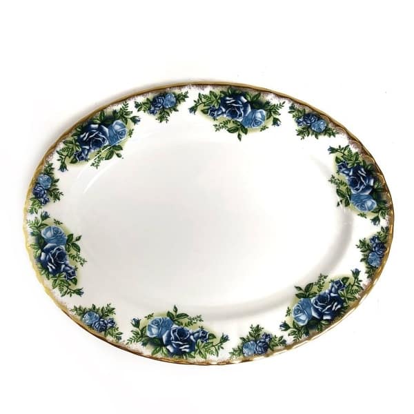 Moonlight Rose Pattern Oval Platter