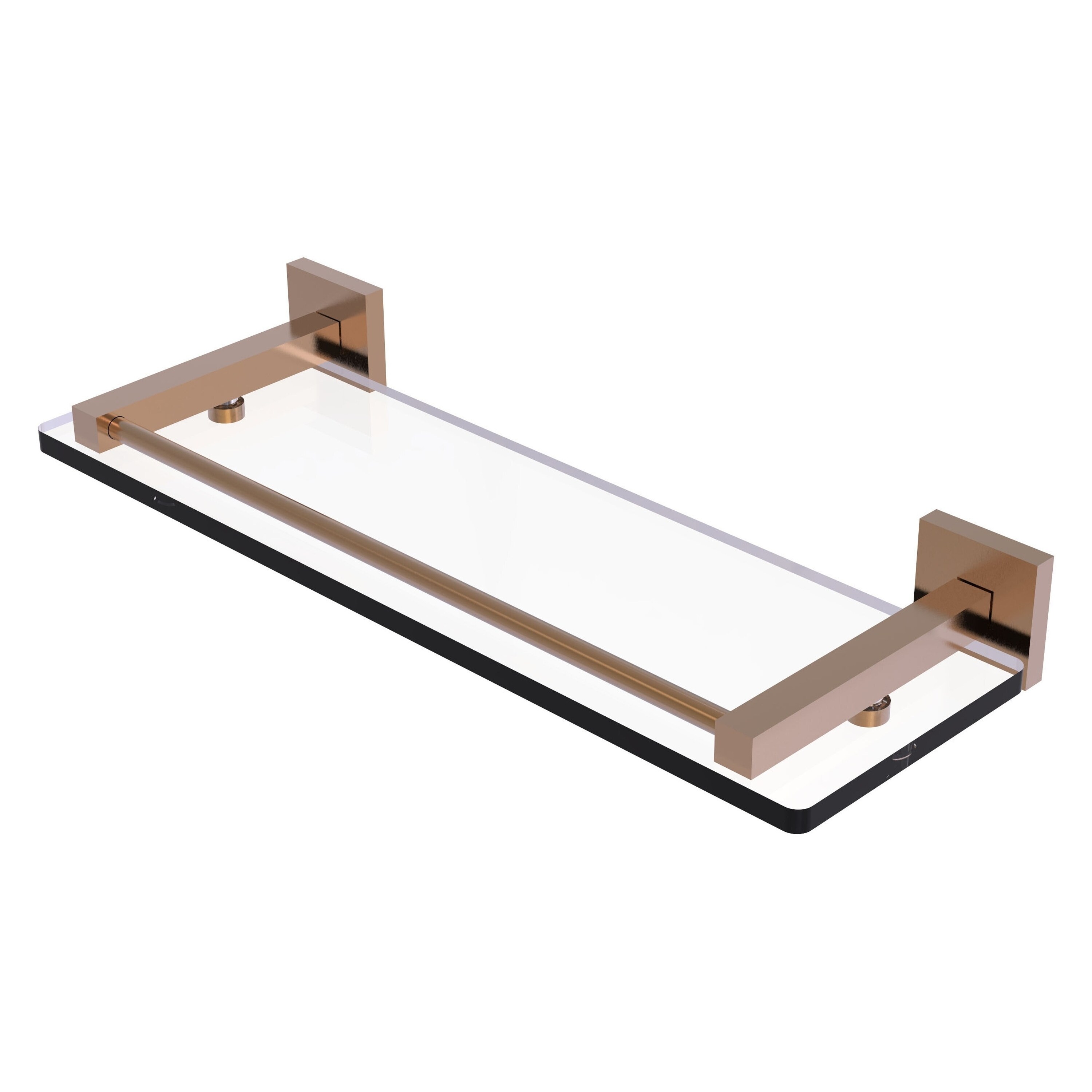Allied Brass Montero Collection 16 Inch Glass Shelf with Gallery Rail
