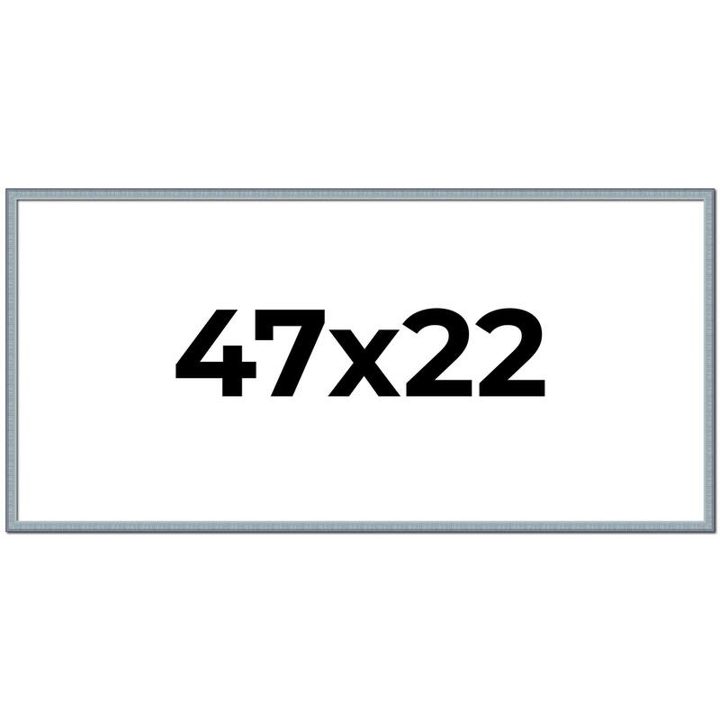 47x22 Frame Rustic Sky Blue Solid Wood Picture Frame | 0.75 Inch