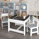 preview thumbnail 7 of 18, Kids Table and Chair Set,3 in 1 Wooden Table with Storage Drawer for Toddlers Drawing,2 in 1 Detachable Tabletop Table Set