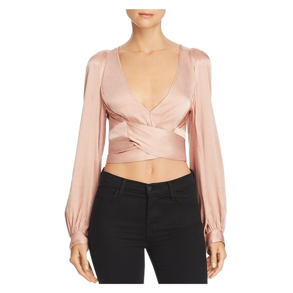 ALICE MCCALL Womens Pink Long Sleeve Crop Top Evening Top Size 4 - On ...