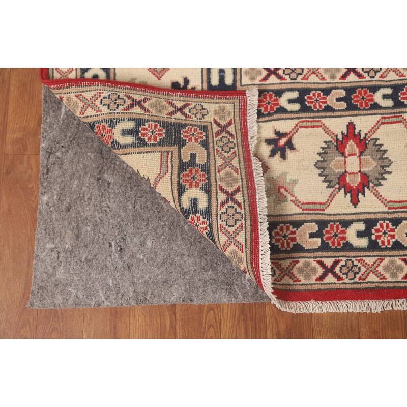 Red Kazak Oriental Area Rug Handmade Traditional Wool Carpet - 9'0"x 12'8"