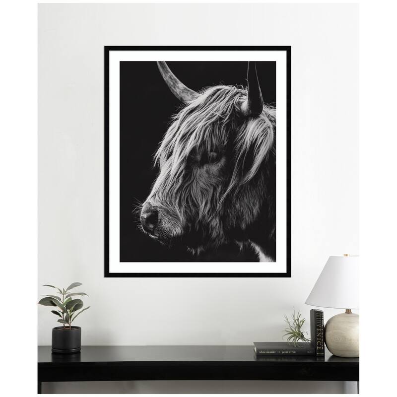 Kate and Laurel Scottish Highland Vertical by Crystal Lynn Collins Framed Wall Art Print