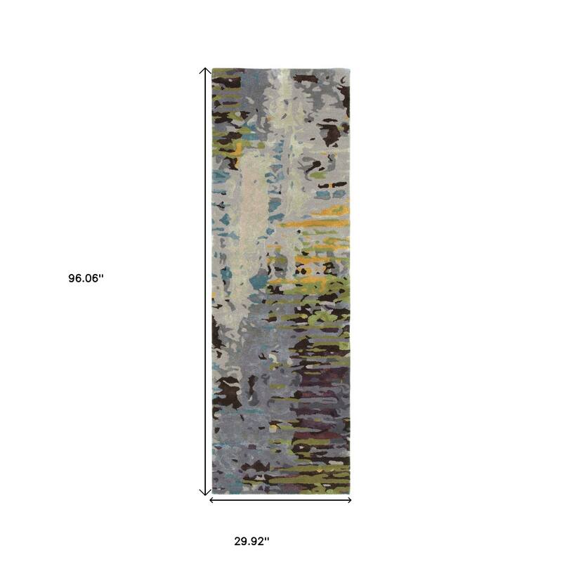 HomeRootsAbstract Industrial Rectangle Area Rug