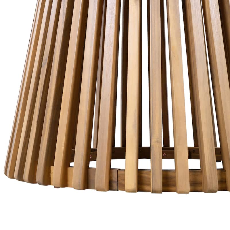 Outdoor Acacia Wood Patio Dining Table, 47.25-inch extra-large round dining table,for Backyard, Lawn, Balcony