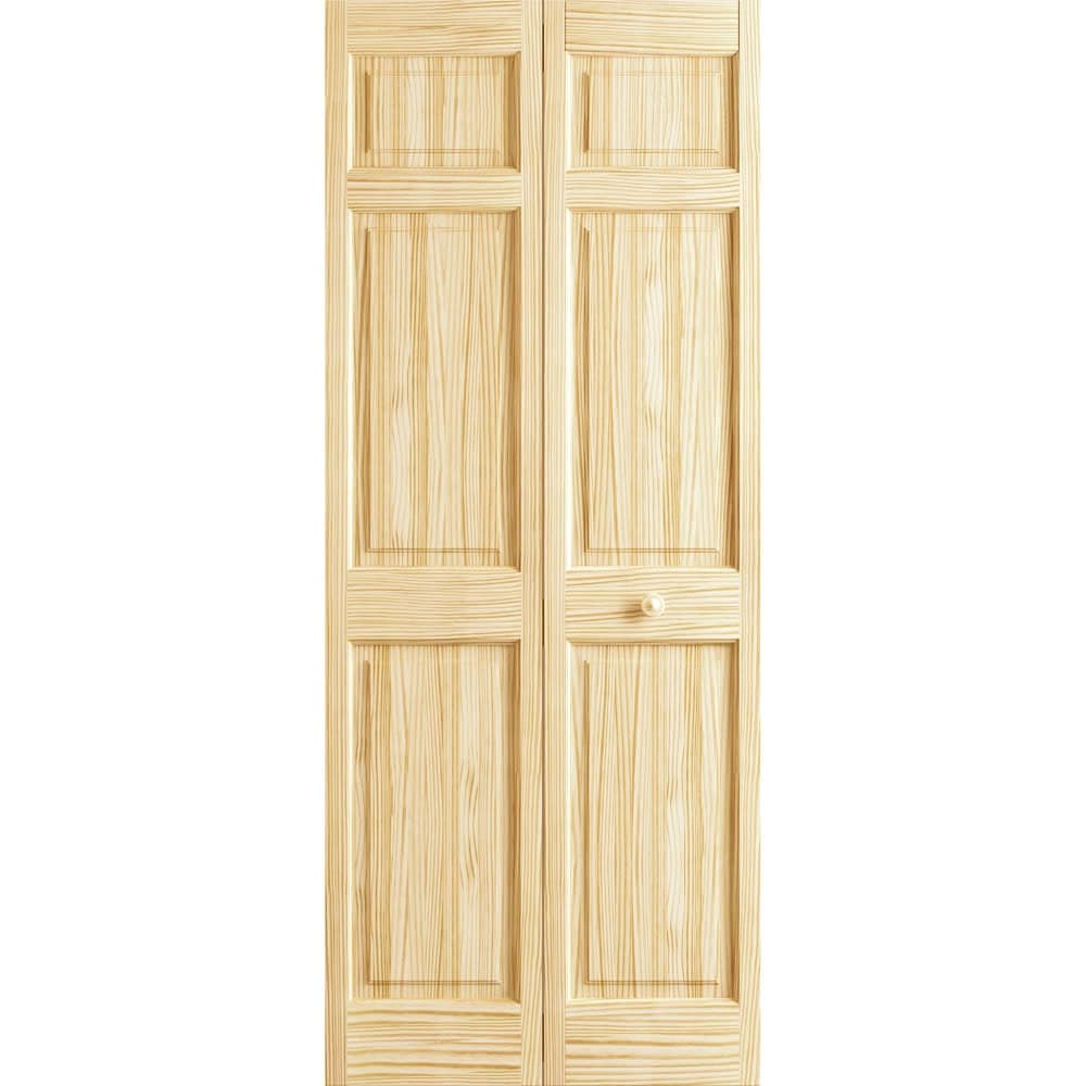 Frameport Bi D6p 6 2 3x2 2 3 H 32 By 80 Double Hip 6 Panel Interior Bifold Door With Installation Hardware Unfinished