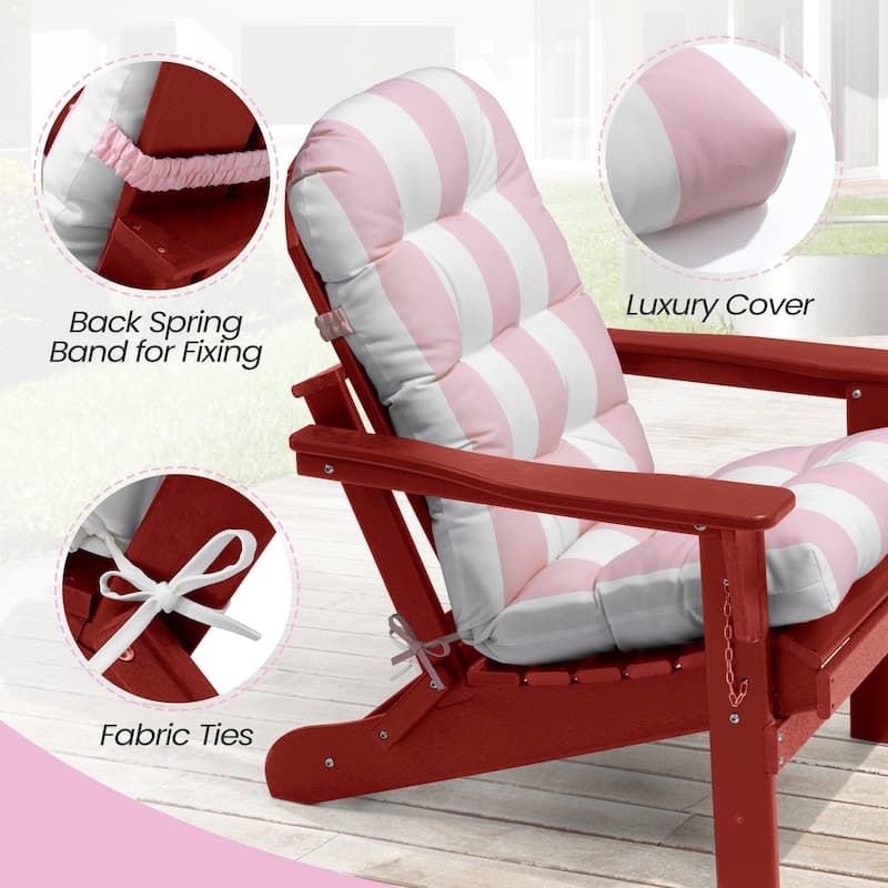 Adirondack Style Patio Outdoor Chair Cushion for Adirondack Chair or Lounge Rocking Chair - See picture