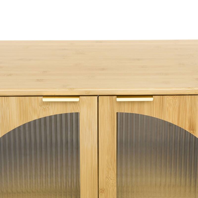 Bamboo Cabinet with Glass Door