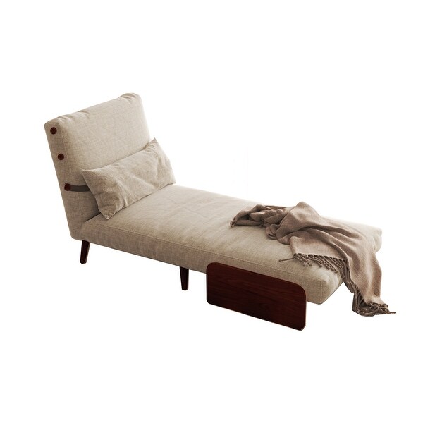 JASIWAY Modern Single Sofa Chair with Solid Wood Legs - Grey