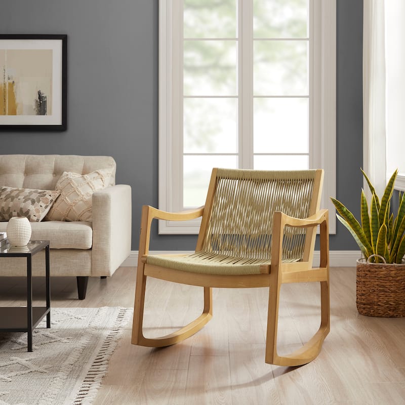 Riverhill Woven Rope Rocking Accent Chair