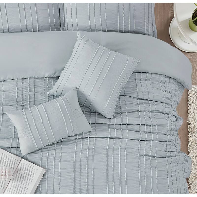Nanshing Dakota Clipped Stripes Comforter Set