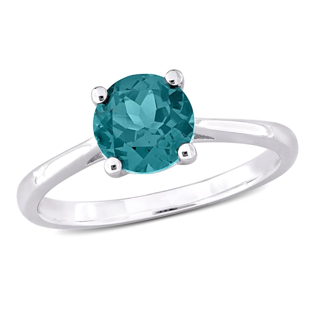 Miadora 1 5/8ct TGW Zambia Created Alexandrite Solitaire Ring Sterling Silver