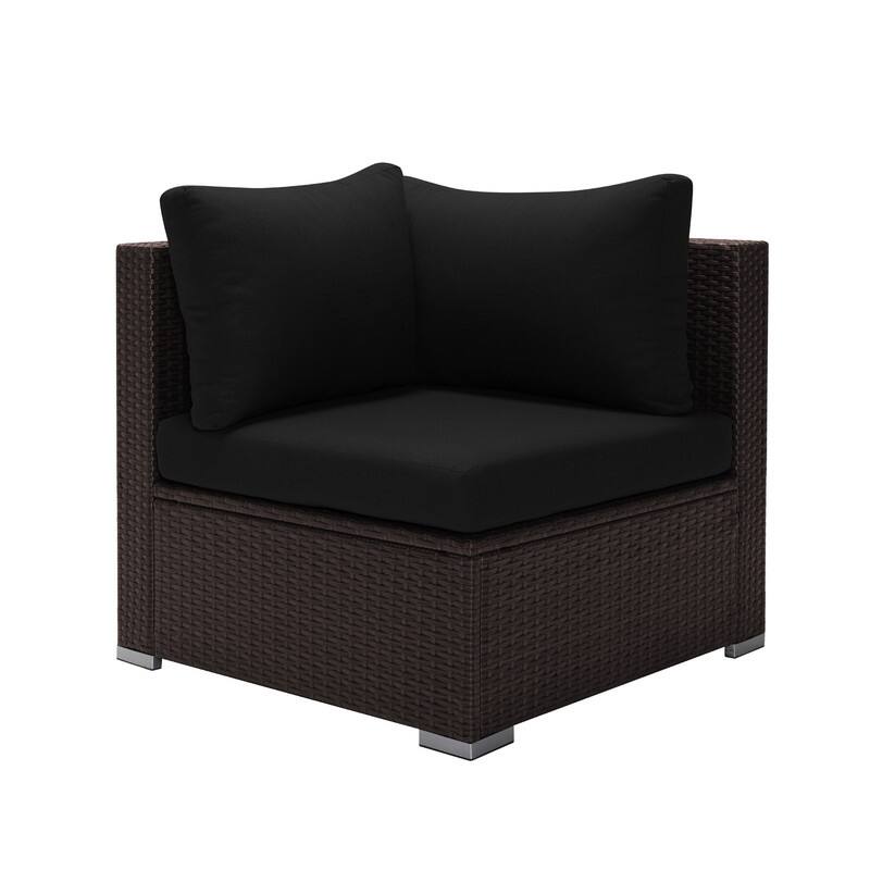 FINCATI Outdoor 7-piece Extra Large High Back Patio Furniture Set with Propane Gas Fire Pit Table, Conversation Wicker Couch Set