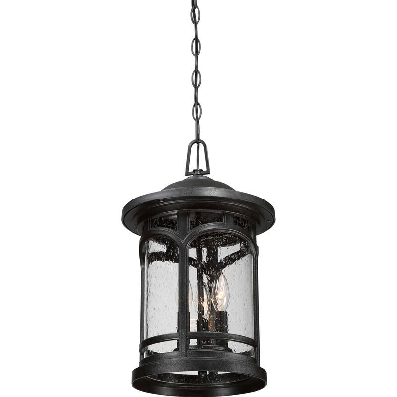 Roseto Clinton 3 Light 11" Wide Outdoor Pendant with a Glass Shade