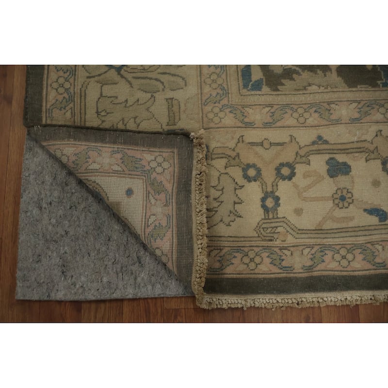 Hand Knotted Oriental 100% Wool Carpet Traditional All-Over Greys & Charcoal Ziegler Area Rug - 12' 6'' X 9' 8''